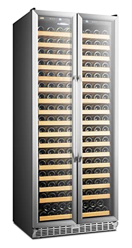 Lanbo Black Single Zone Wine Cooler Glass French-Door 289 Bottle Capacity #TOP9