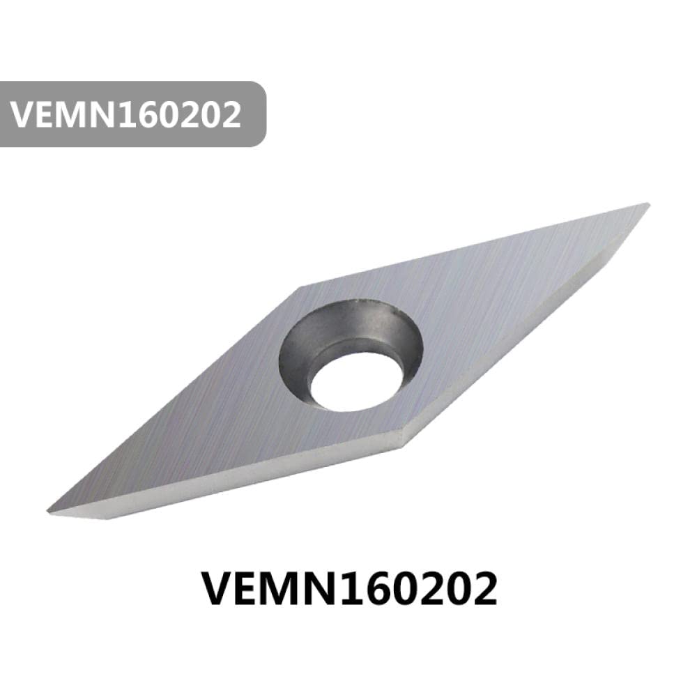 Inserti in metallo duro per tornio VEMN 160202 Inserti in metallo duro 10 pezzi 30mm per utensili da taglio per tornitura in legno CNC