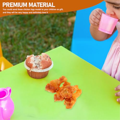 ifundom Realistisches Hähnchenschenkel Modell 4 Stück 7.80X4.50X3.50Cm Künstliches Huhn Gefälschtes Huhn Spielzeug Für Rollenspiele Küchen Deko Fotografie