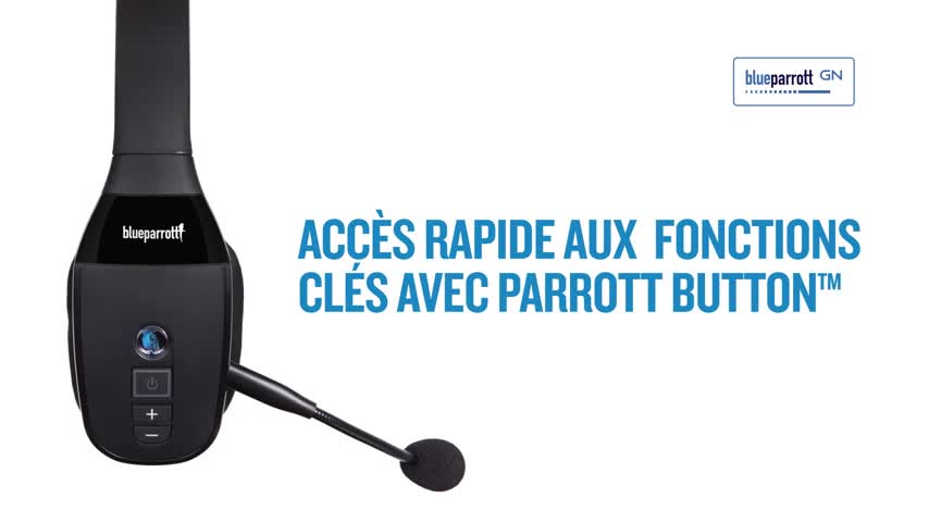 Casque Mono Bluetooth Jabra BlueParrott B450-XT – Réduction De Bruit 96%, Commande Vocale, Jusqu'à 24h D'autonomie (Reconditionné)