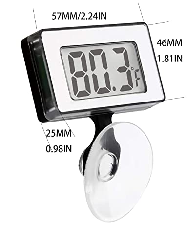 Thermomètre Aquarium Thermometre étanche avec ventouse Thermimètre reptile, Thermométrie de réservoir de poisson Thermométrique numérique de réservoir à poisson avec grand LCD Affichage de la température de l'eau pour le poisson