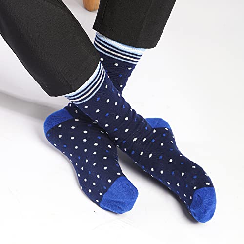GLENMEARL 6 Pack Dress Socks for Men, Patterned Mens Socks With Gift Box Casual Business Socks4