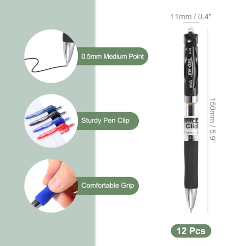 Bolígrafo Gel M&G Punta Media 0.5mm Pack 12 Unidades Negro miniatura 2