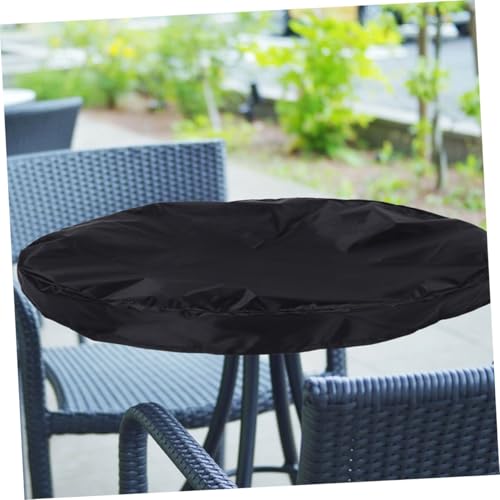 Housse Table Ronde Extérieur Oxford Imperméable Protection Noir