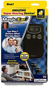 New Official As Seen On TV Atomic Beam Magic Ear Personal Sound Booster by BulbHead, Portable Hearing Amplifier Enhances Vocals, Cancels Out Background Noise (1 Pack)