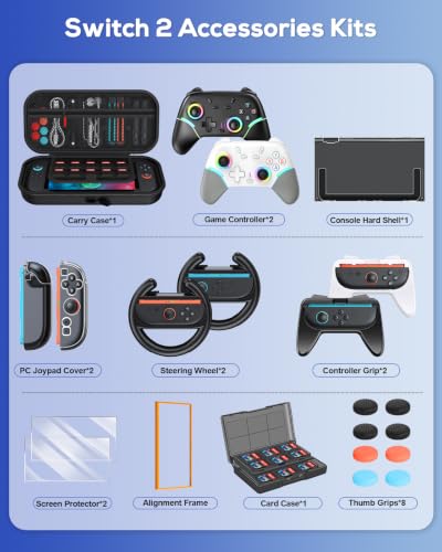 Image of FYOUNG Switch 2 Accessories with Pro Style Controller,Bundle for Nintendo 2