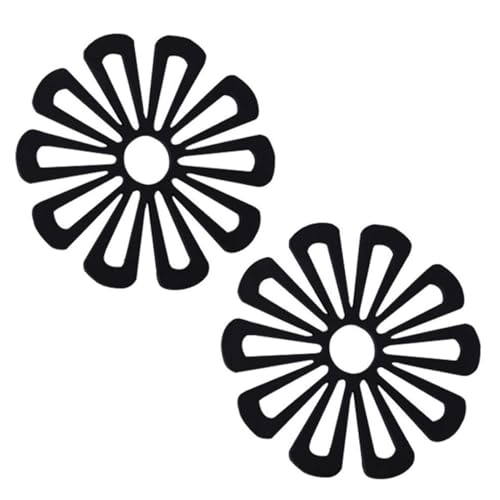  2 Pcs Trivets for Kitchen Worktops, Heat-Resistant Hot Pan Stand, Pot Holder Waterproof Heat Mats, Trivets for Hot Pans Kitchen Worktops Household Table Protective Mat (Black)