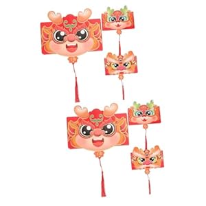 Cabilock Rote Umschläge mit Drachenmuster 3 Stück * 2