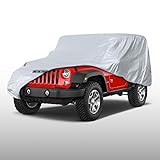 Motor Trend All Weather Custom Fit Cover for 2 Door Jeep Wrangler (1987-2019 JK JL CJ YJ TJ) - WaterProof Windproof