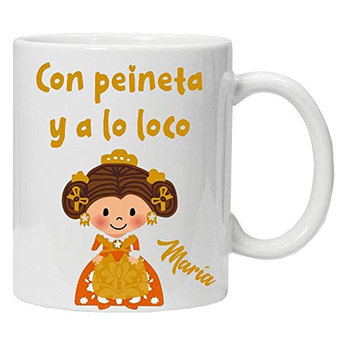 masqueprecios Taza Soy Fallera con Peineta y a lo Loco   Regalo Fallas Valencia