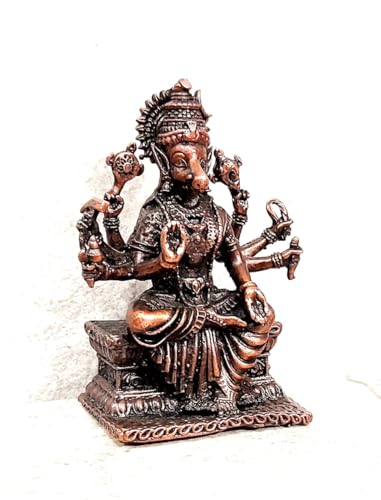 Image of Copper God Varahi, 2.7 inches, 200 Grams, Patina Antique Finish, Pack of 1 Piece