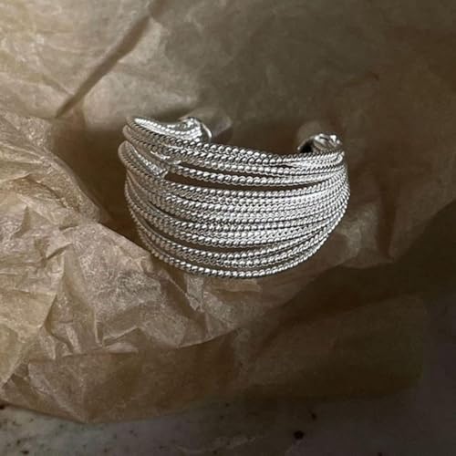 Anel Feminino Ajustável Banhado a Prata - Nest