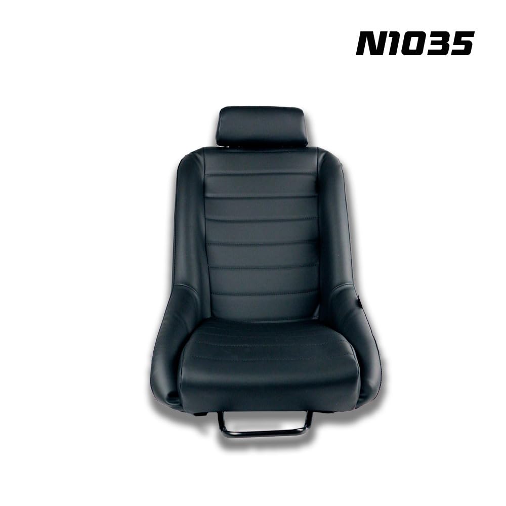 M MODAUTO Asiento Deportivo para Coches,Baquet Deportivo de Cuero,Adaptable para Coches,Modelo