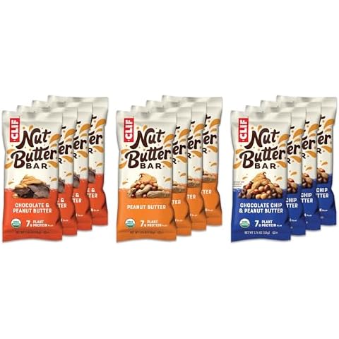 CLIF Nut Butter Bar - Variety Pack - Peanut Butter Filled Energy Bars - Non-GMO - USDA Organic - Plant-Based - Low Glycemic - 1.76 oz. (12 Count) Cover