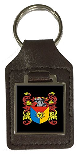 Diable Porte-clés en cuir marron gravé, le cadeau de famille idéal