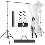 EMART Photo Backdrop Stand kit, 10 x 10 ft Back Drop Adjustable Frame for Photography, Photoshoot Banner Background Support Holder for Parties Dectoration