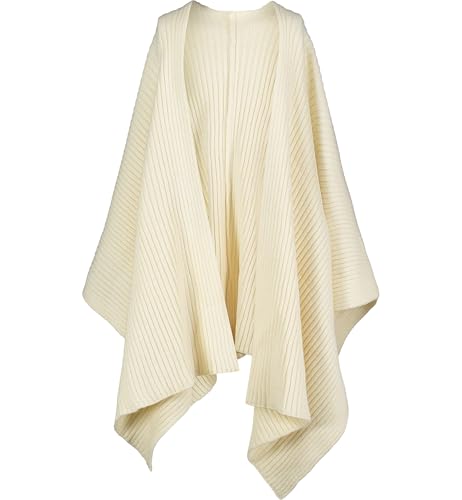 Lucky Brand Women's Rib Knit Ruana, Shawl Wrap Poncho, Stylish & Comfortable