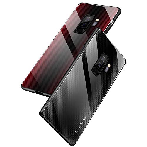 Samsung Galaxy S9 plus ケースクリア 薄型 衝撃吸収 全面保護 強化ガラスハード 耐衝撃 ガラスTPU バンパー+ガラス 背面 薄型 指紋防止対策 カバー 擦り傷防止 取り出し易い ワイヤレス充電対応 落下防止 アイフォン S9+ ケース 滑り防止 おしやれ 人気 かわいい 携帯カバー 16-13