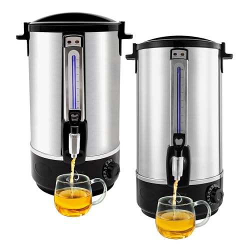 Commercial Electric Hot Water Bucket, 2200W Stainless Steel Insulation Barrel, 20L/5.3Gal Tabletop Household Electric Hot Water Jug, Suitable for Boiling Water, Brewing Tea, Hot Chocolate (20L)