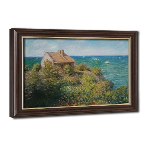 Toile Claude Monet Maison de pêcheurs : évocation marine pour chambre