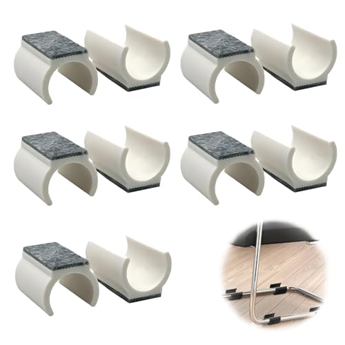 Stuhlgleiter Freischwinger, 10 Stück 22mm Filzgleiter für Freischwinger aus Kunststoff, U förmige Gleiter für Freischwinger, für...