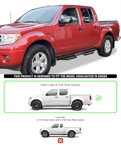 Estribos de acero HD Ridez estilo Drop Down para Nissan Frontier 2005-2026 miniatura 2