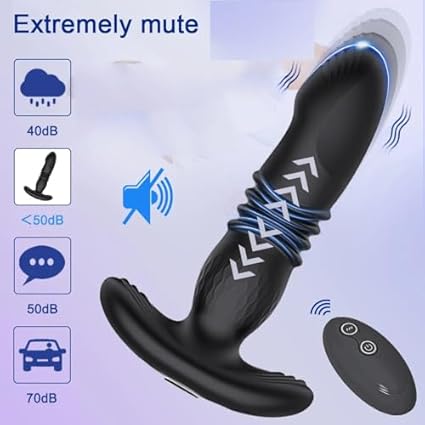 Vibrador Empuje Vibración Anal Plug Para Hombres Consolador Vibrador Masaje de Próstata Butt Plug Juguetes Sexuales Productos Para Adultos Masturbador Vibrador