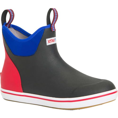 Xtratuf Men's Fishing Rain Watertight Anglers Rubber Chevron Pull Tabs Ankle Deck Boots