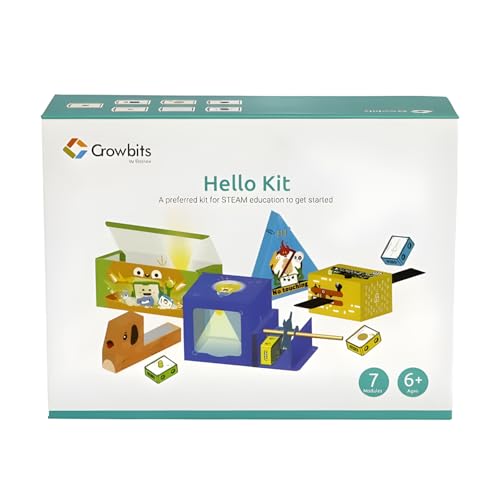 Image of Elecrow Crowbits Hello Kit Programming Learning Kit | 7 Module STEM Robotics Kit for Kids, Coding & Electronics Projects for Schools & Beginners | Interactive Hands-on Learning, Modular Design