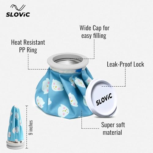 Image of Slovic Cold & Hot Water Bag for Pain Relief [9 Inches] | 2 in 1 Ice Packs for Pain Relief | leakproof & Durable | Ideal for Joint Pain, Muscle Pain, Injuries and Hot & Cold Therapy