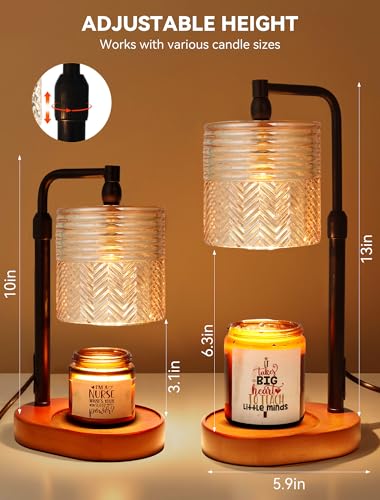 Lámpara calentadora de velas de diseño decoración vintage con apagado automático programable 3