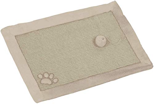 Nobby Tapis Grattoir en Sisal pour Chat Beige/Blanc 58 x 38 cm Nobby Tapis Grattoir en Sisal pour Chat Beige/Blanc 58 x 38 cm