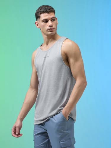 Image of TECHNOSPORT Men's Sleeveless Innerwear Vest Baniyan, Double Cool Breathable Quick Dry Anti Odour Stretchable Undershirt