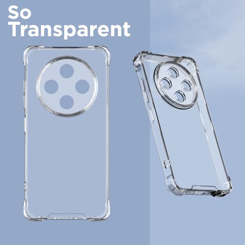 Image of Amazon Basics Back Cover for Vivo T4 5G / iQoo Z10 5G PC + TPU Clear Transparent Raised Edges Shockproof Protective Phone Bumper Case(Transparent)