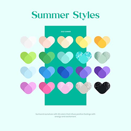 Beetles 23Pcs Gel Nail Polish Kit with Base Top Coat Halloween Thanksgiving Gift for girls, Summer Paradise Gel Polish Pastel Neon Yellow Green Blue Pink Glitter Soak off Gel Kit
