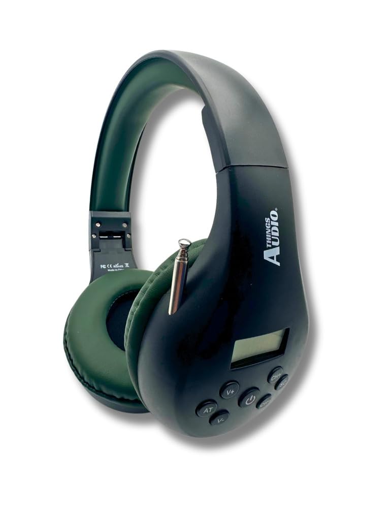 Portable Personal FM Radio Headphones Pull-Out Antenna for Great Reception, Walking, Jogging, Relaxing, School, Talk Radio - Powered by 2AA Batteries (Not Included) (Black & Army Green)-image-21