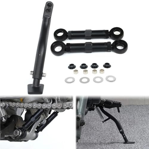 Béquille latérale réglable en hauteur et biellettes de suspension pour moto KLR 650 - 3