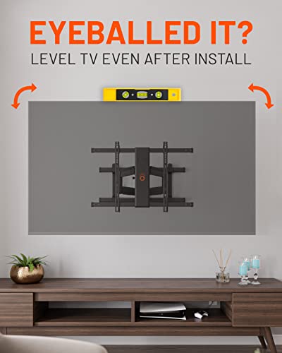 ECHOGEAR XL Full Motion TV Wall Mount - Universal Bracket for Big TVs Up to 90" - Smooth Articualtion Plus Easy 3 Step Install with Pre-Assembled TV Interface - Ideal for OLED & QLED TVs