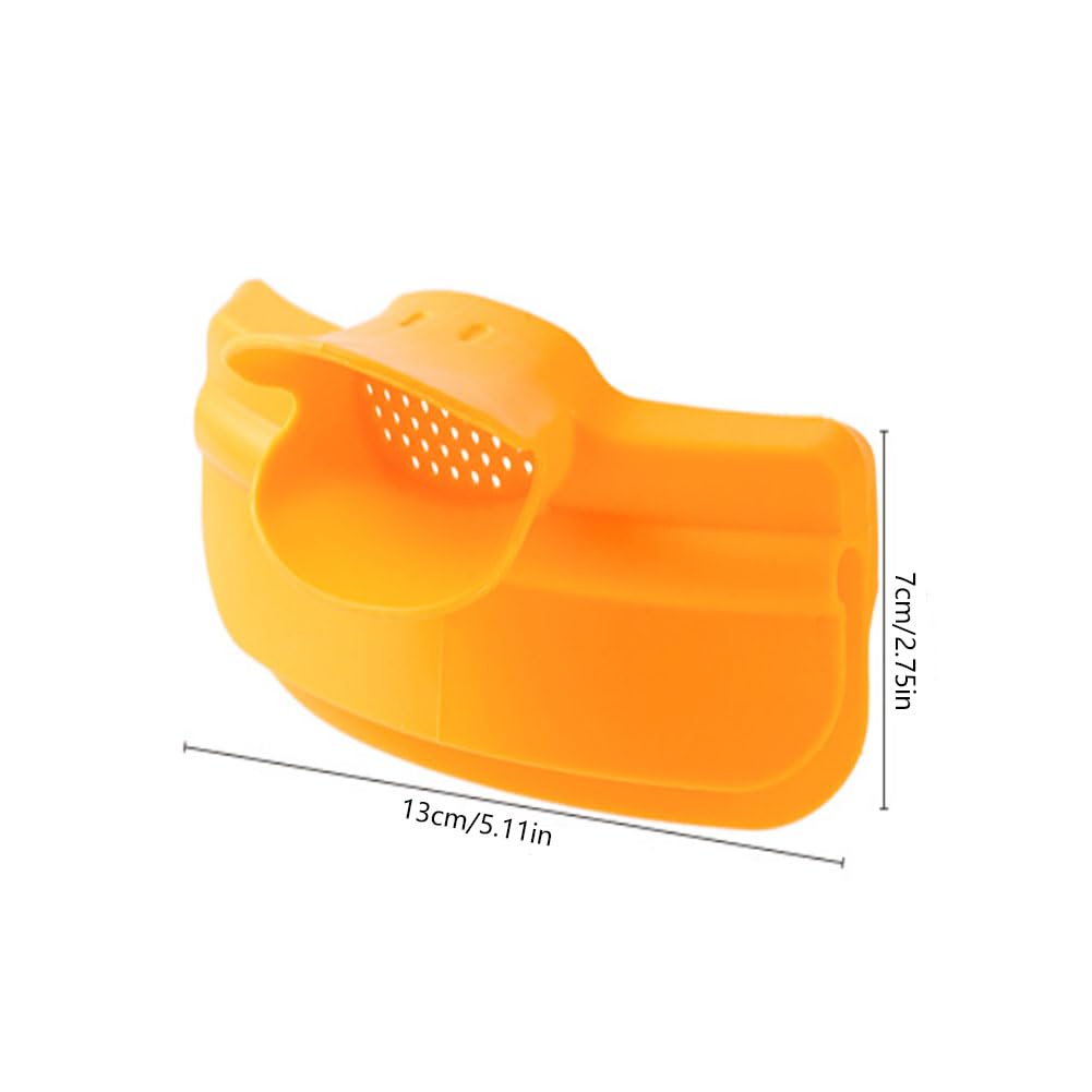 Leheybia 1pcs Duckbill Diversion Mouth Funnel,Kitchen Pour Soup Strainer Deflector Tool, Duckbill Diversion Mouth Pots Round Edge Deflector for Kitchen Pots Gadget
