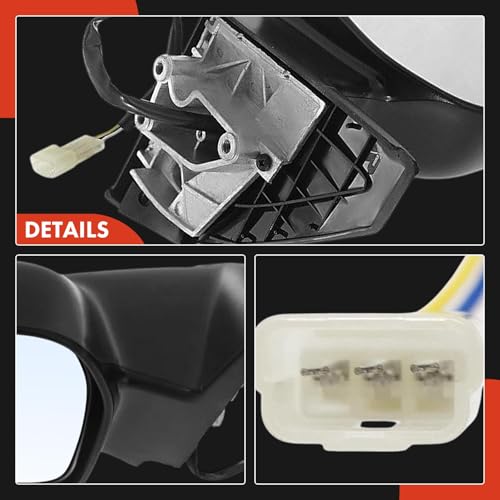 A-Premium Driver Side Power Door Mirror - Compatible with Suzuki Vitara 1999-2004, Grand Vitara 1999-2005 & Chevrolet Tracker 1999-2004 - Non-Heated Manual Folding Black Outside Rear View Mirror by A-Premium - Used condition - Image 6