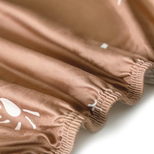 Image of GRSSDER Stretch Ultra Soft Jersey Knit Changing Pad Cover Set 2 Pack, Change Table Pad Covers Fit 32 inch /34 inch x 16 inch Pads Safe and Snug, Cute Diaper Changing Pad Covers of Sunny Bear Print