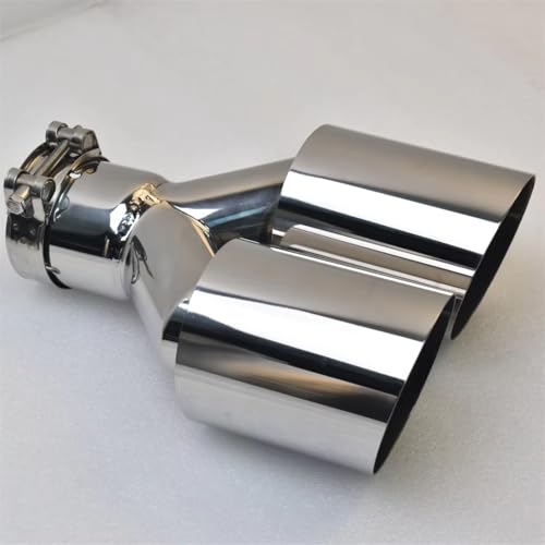 Tuyau arriere automobile double sortie contre rouille inox 304