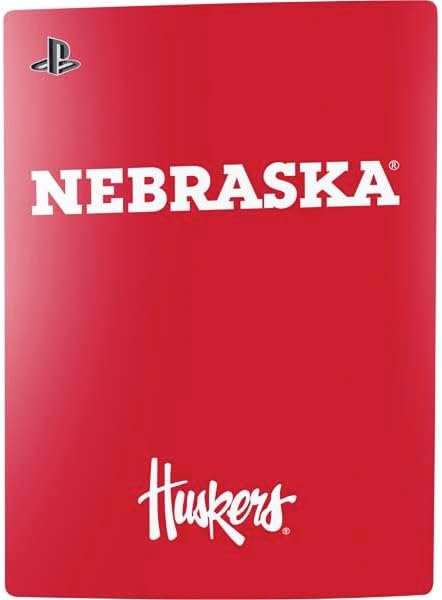 Skinit Decal Gaming Skin Compatible with PS5 Bundle - Officially Licensed University of Nebraska Red Design