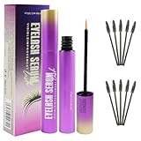 Horolas 5ml*2 Lash Booster Wimpernserum, Lash Serum Ohne Hormone mit 50 Augenbrauenbürstchen, Natürliches Wimpernserum, Ergänzen Sie die Wimpern mit Nährstoffen und fördern Sie das Wimpernwachstum
