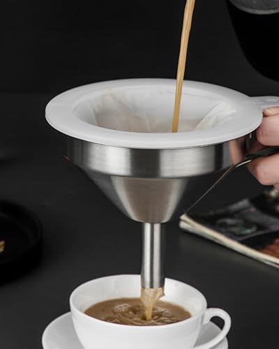 Ultrafeiner Trichterfilter Siebfilter Küchensieb: 100 200 300 400 Mesh Filter Set, Nylon Siebfilter Feinmaschiges Sieb (15 CM)