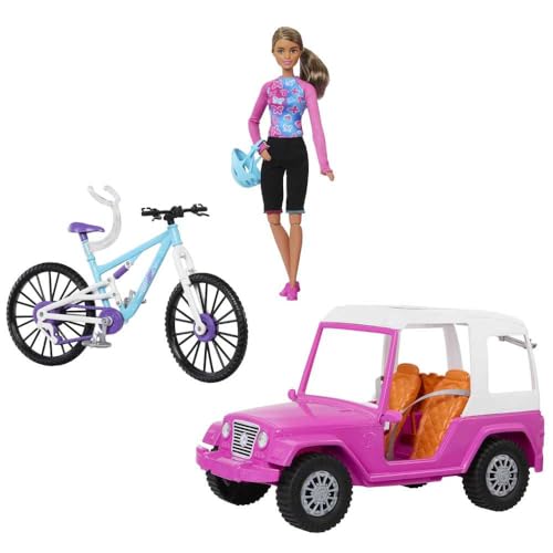 Barbie Set de Juego Muñeca con Bicicleta de Montaña para niñas de 3 años en adelante