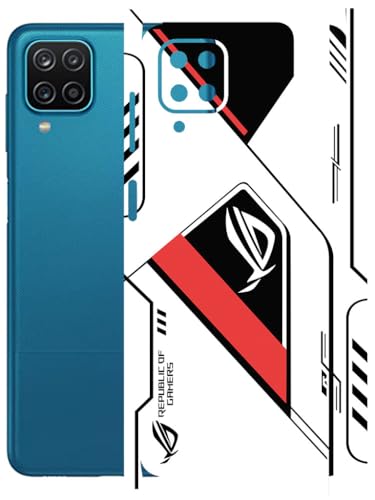 Image of AtOdds - Full Body Back Screen Guard Protector Film - Lamination Wrap Skin Sticker Compatible with Samsung Galaxy M12 | Scratchproof Matte Finish (RogRed)