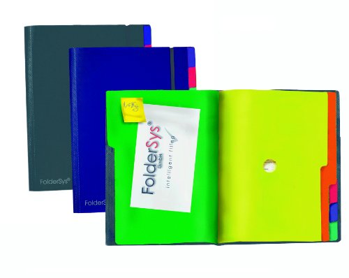 Foldersys Ordnungsmappe, PP, schwarz, 8 farb. Trennblätter, A4, 1 Stück