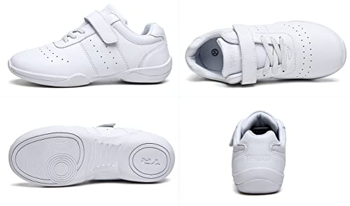 WUIWUIYU Boys Girls Hook-and-Loop School Cheerleading Jazz Dance Yoga Sport Shoes Competition Training Sneakers3