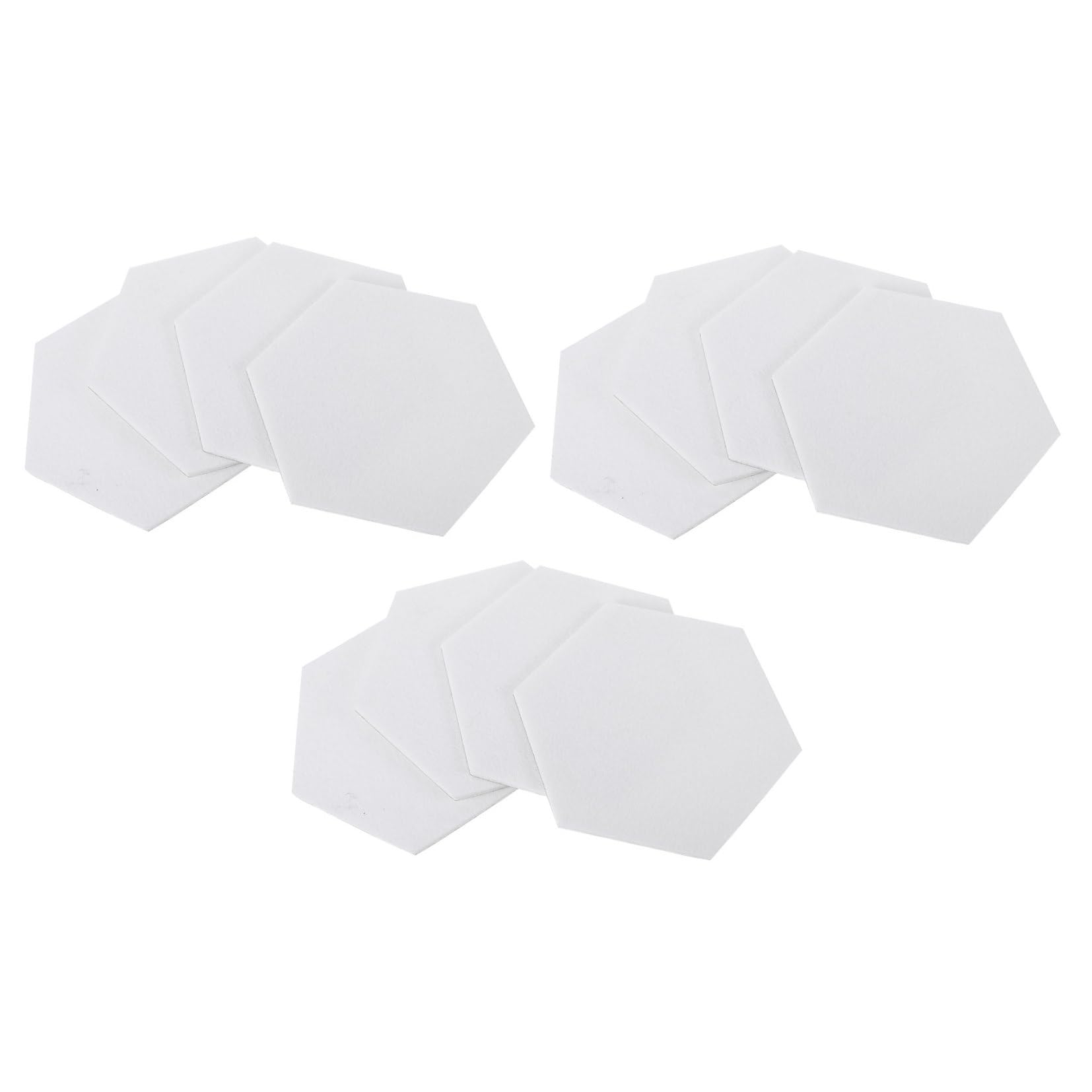 VALICLUD 12pcs Self-Adhesive Felt Hexagon Wall Memo Board Decorative Panel for Office Bedroom Living for Notes Photos and Memos Easy Installation with Bright Colors